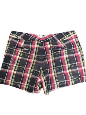 Plaid Bermuda Shorts in Pink and Navy